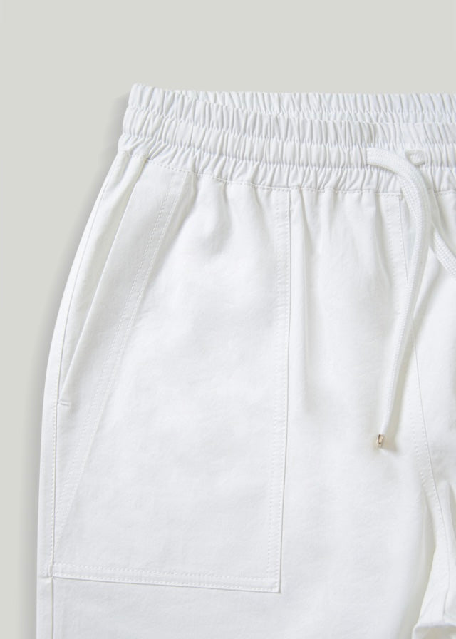 Drawstring Cotton Trousers (Cloud)