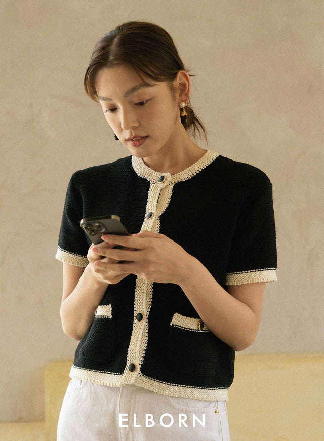 Maritta Knitted Cardigan (Black)