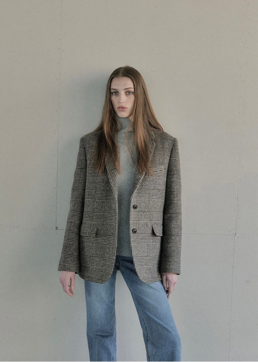 [LEHA] CROSBY JACKET -BROWN