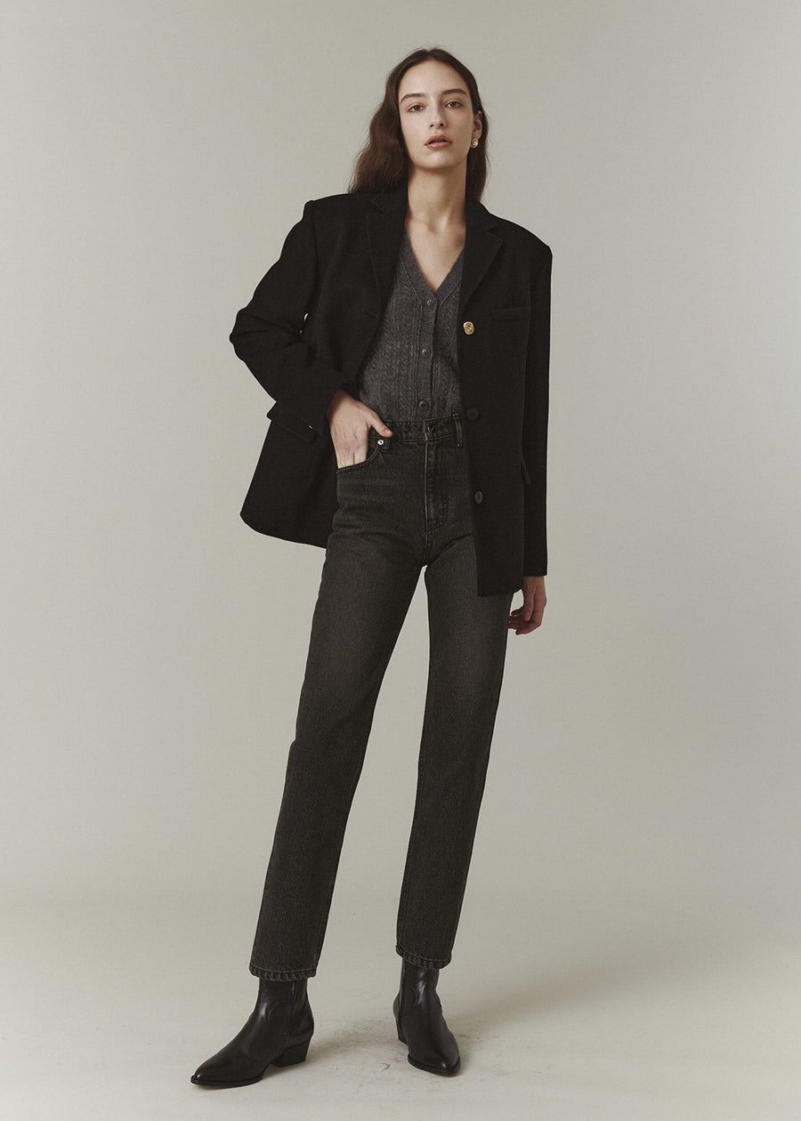 [Re-stock] Bennett Denim Pants (Gold Black)