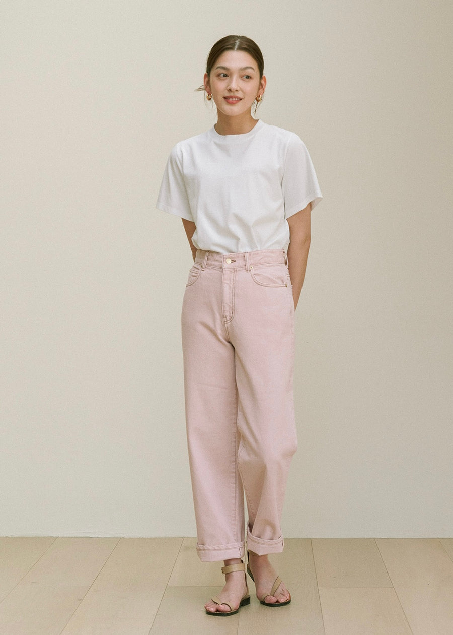 Daisy Denim Pants (Posy pink)