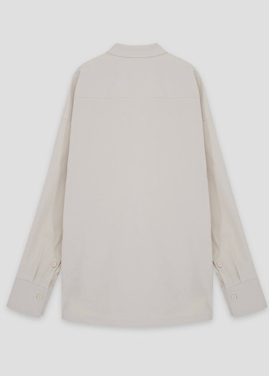 [LEHA] POUDRE SHIRT JACKET-CREAM