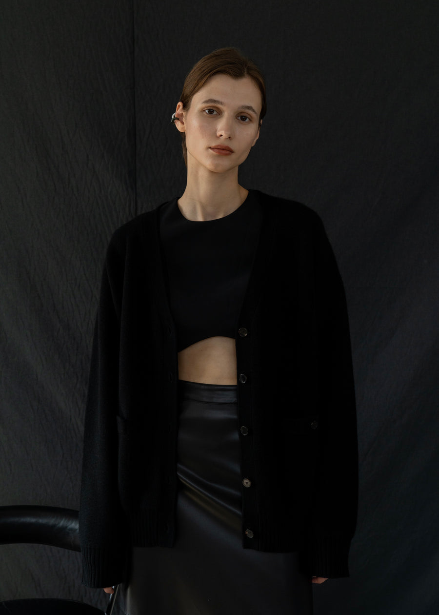 Vegan leather midi skirt | LEHA