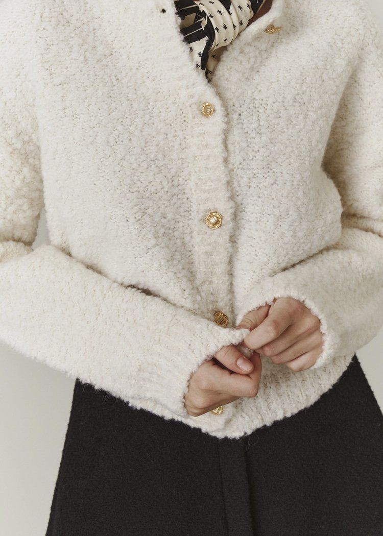 [Re-stock] Belle Boucle Cardigan (Ivory)