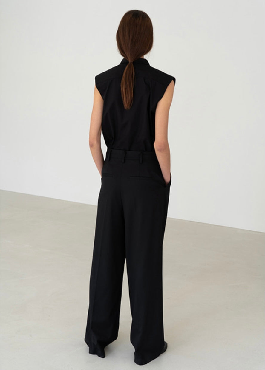 Vito Sleeveless Shirt (Black)