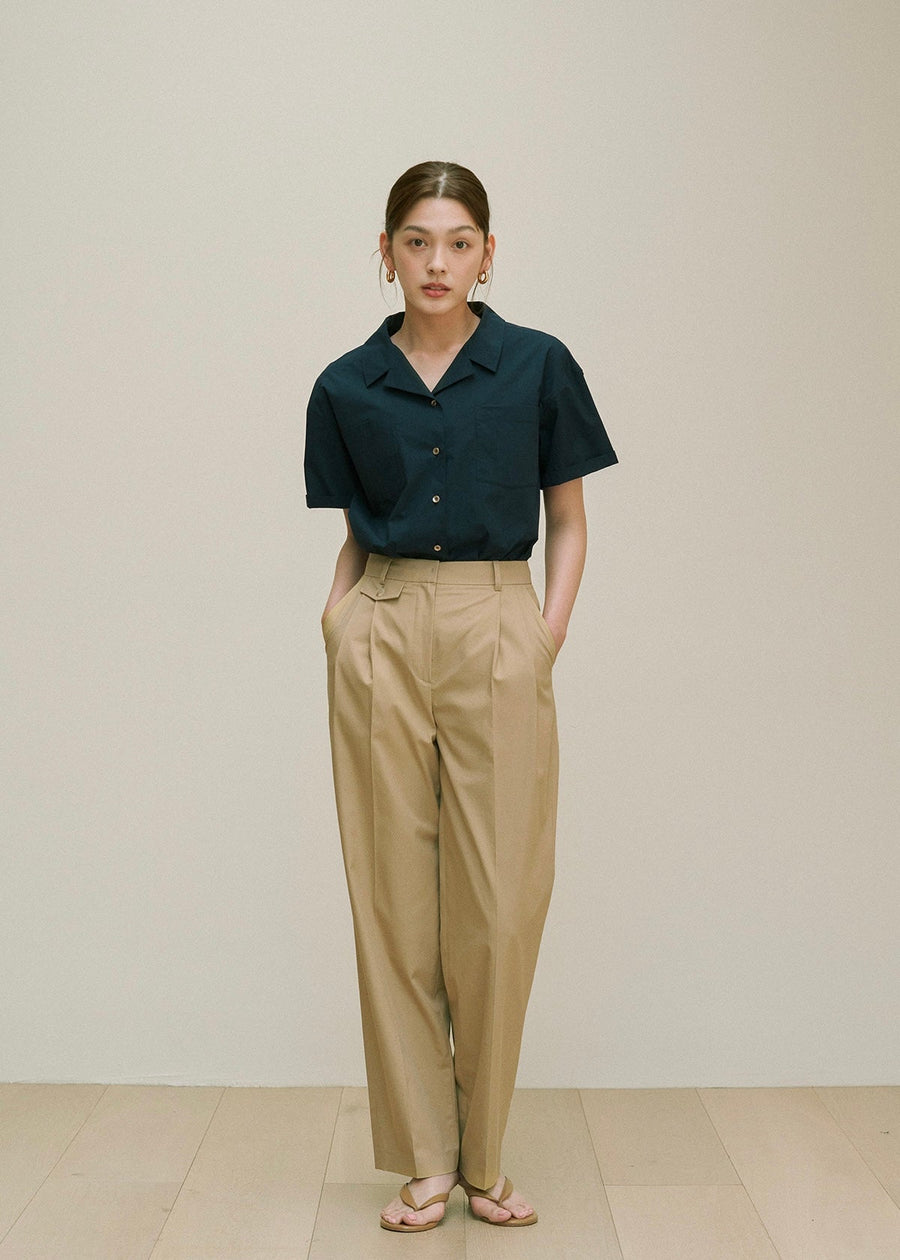 Lyocell Cotton Straight Pants (Goldfinch)