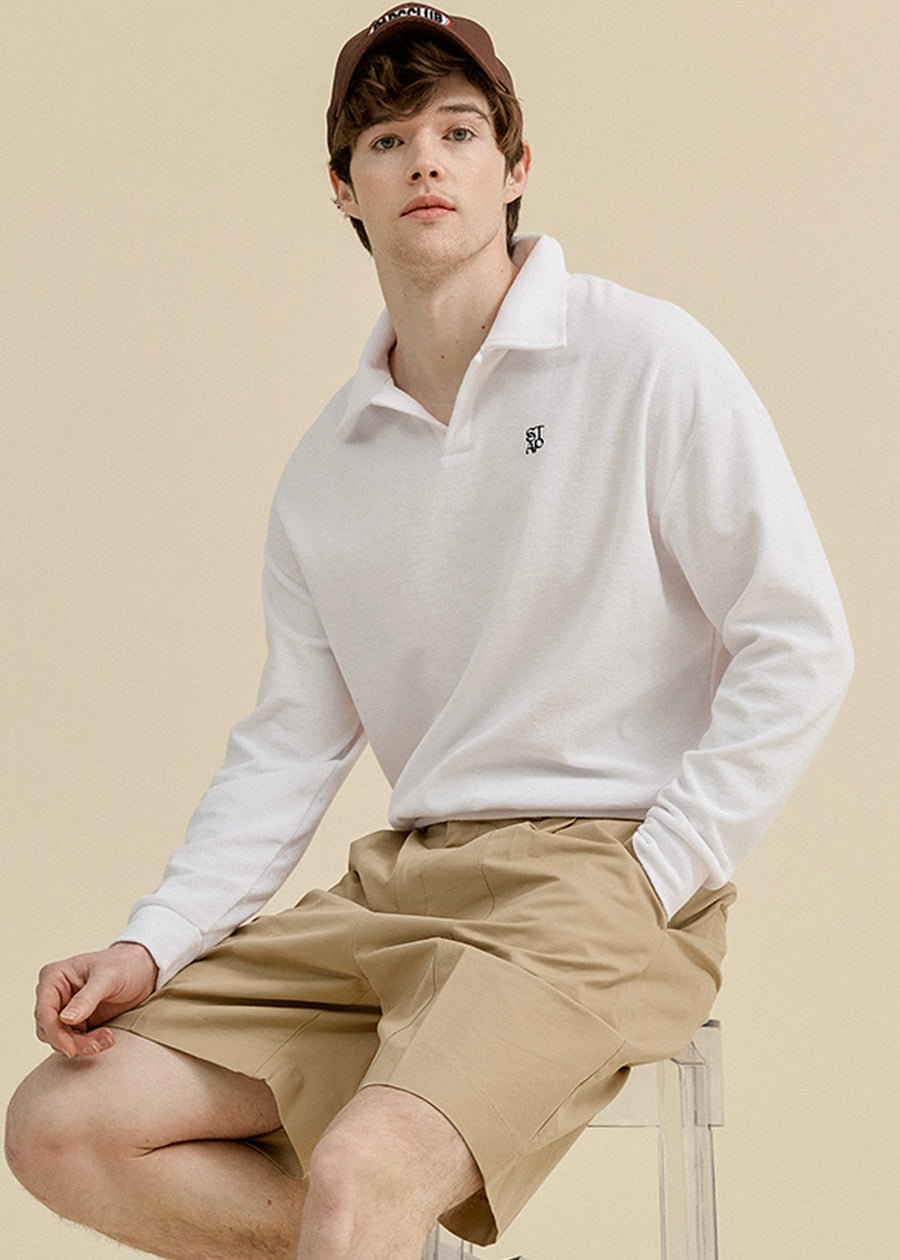 [STUDIO & PARC] Porquerolles Terry Longsleeve Shirt -White