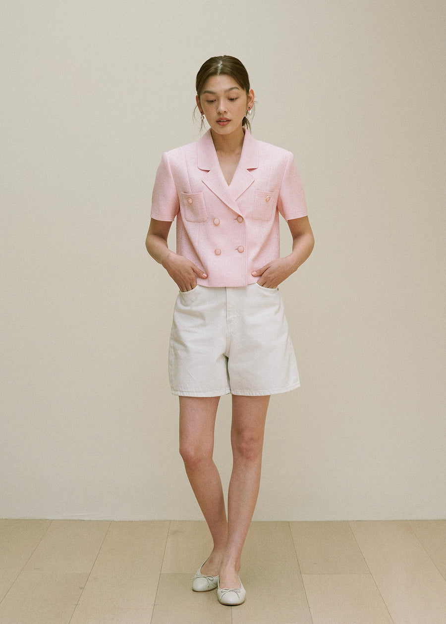 Numero 130: Diana Tweed Jacket  (Blossom Pink)