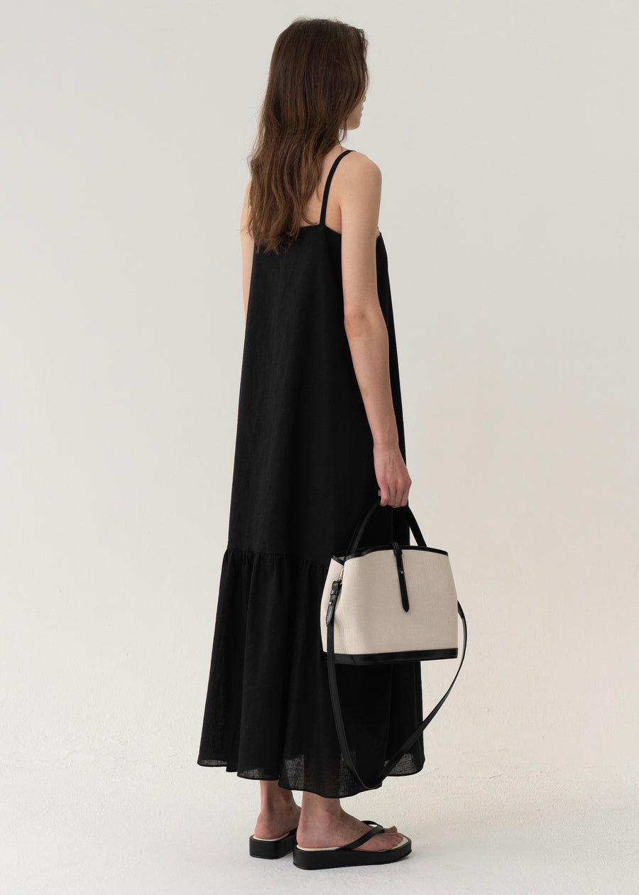 Leather-Trimmed Canvas Crossbody | KINDERSALMON