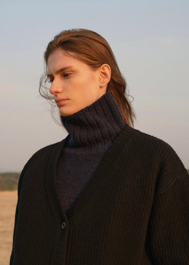 Soft turtleneck (Pure navy)