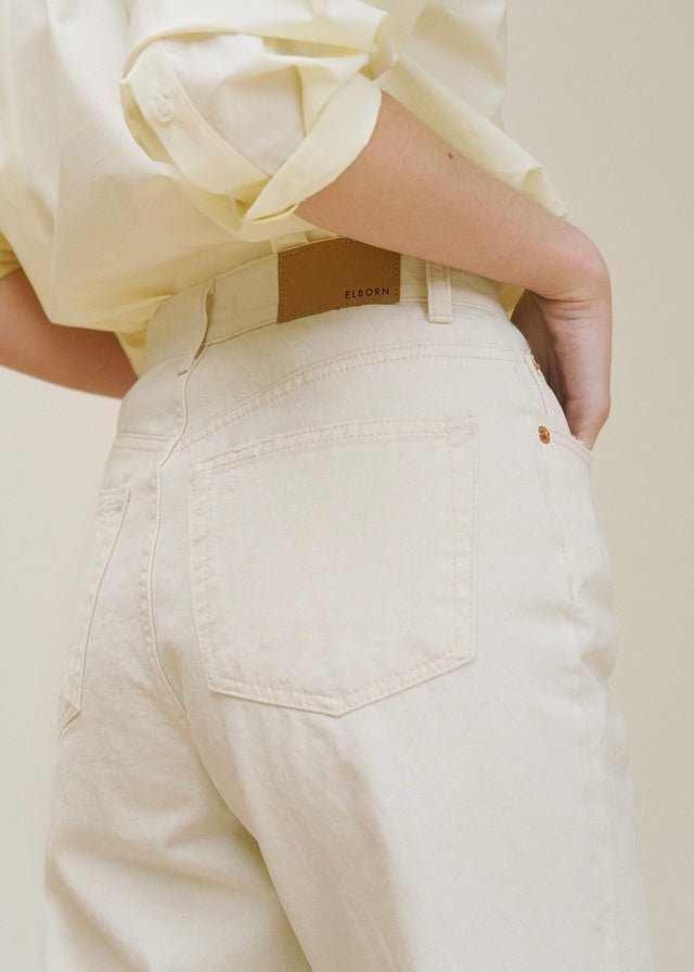 [1st Re-Order] Marcel Denim Pants (Cream)