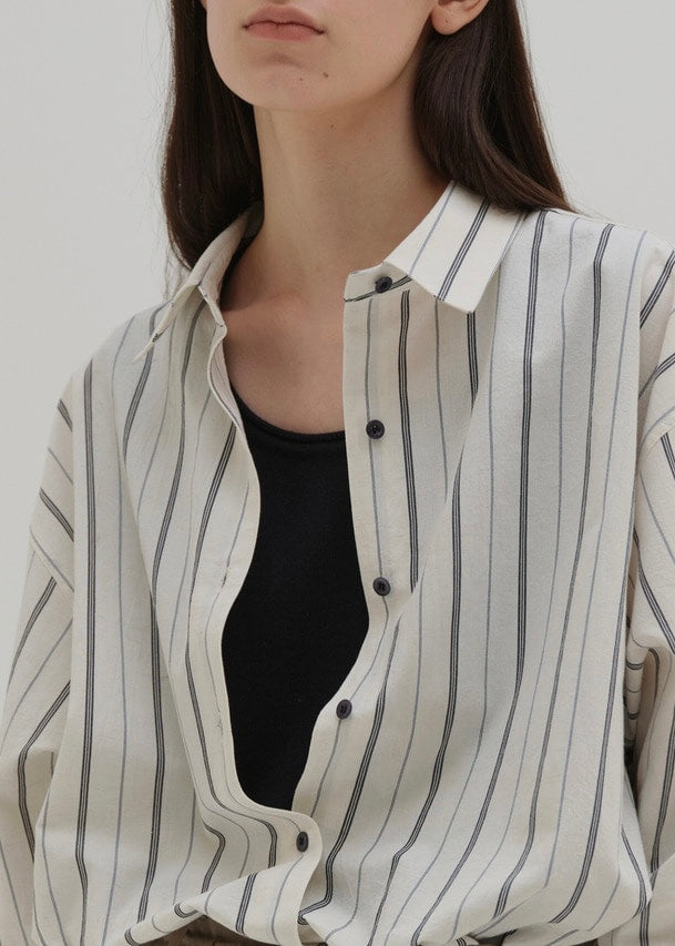 Stripe shirt (navy stripe)