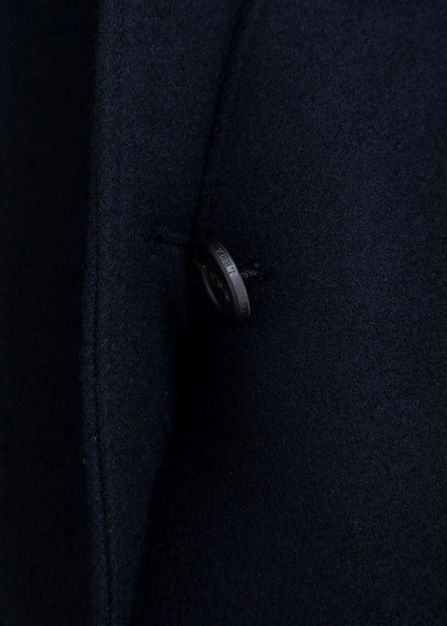 [LEHA] SINGLE BREASTED WOOL AND CASHMERE JACKET -DARK NAVY