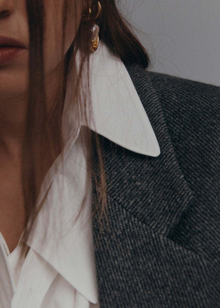 BELTED NYLON TRENCH COAT (WHITE) | RECTO