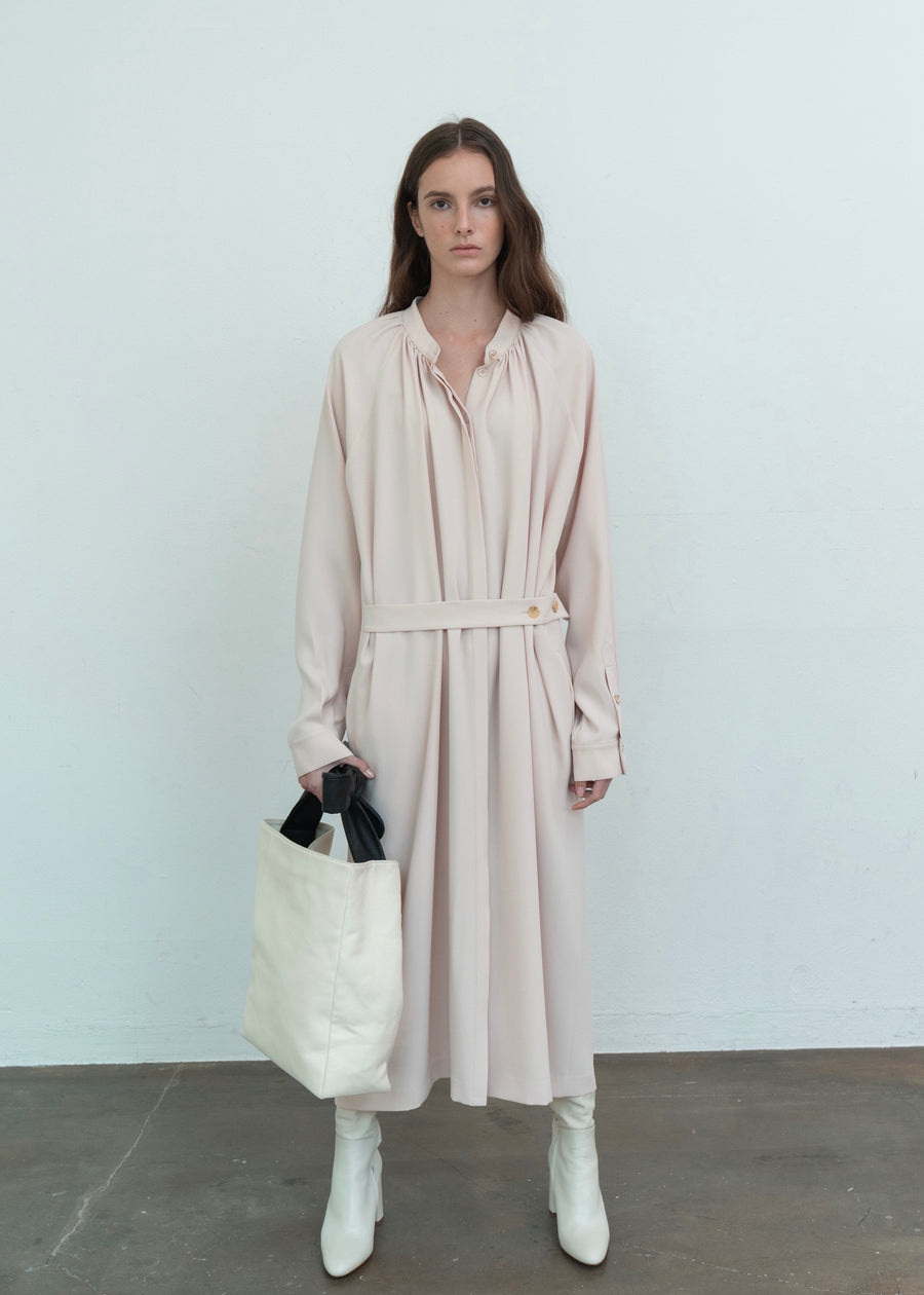 CREPE SHIRT DRESS | L E H A