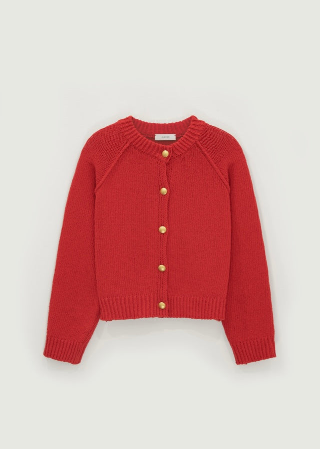 Alice Knit Cardigan (Ruby red)