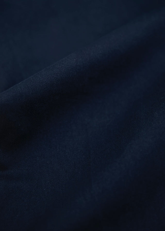 Semi-flared Cotton Pants (Deep Navy)