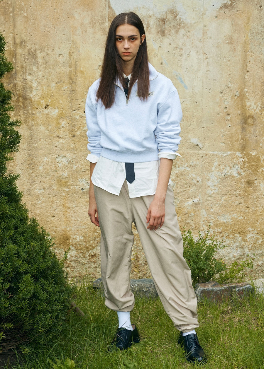 SCS Basic Label Half Zip-Up (Gray)