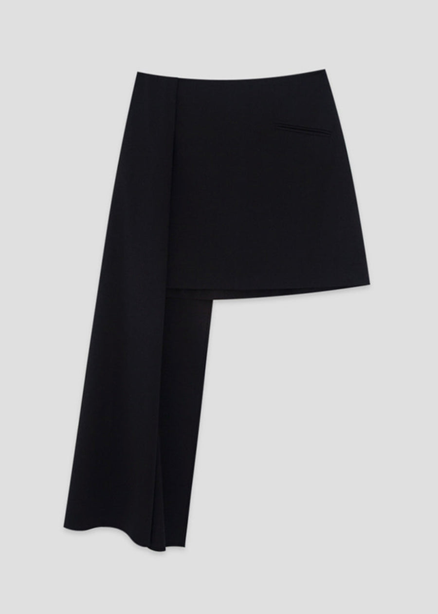 Martin draped detail skirt (Black)