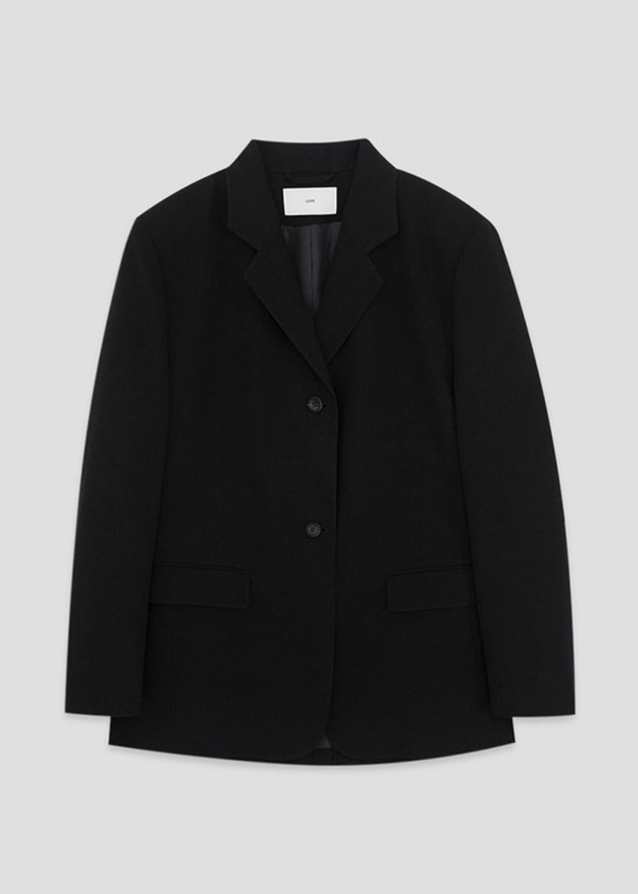 Camille Single Breast Twill Jacket (Black)
