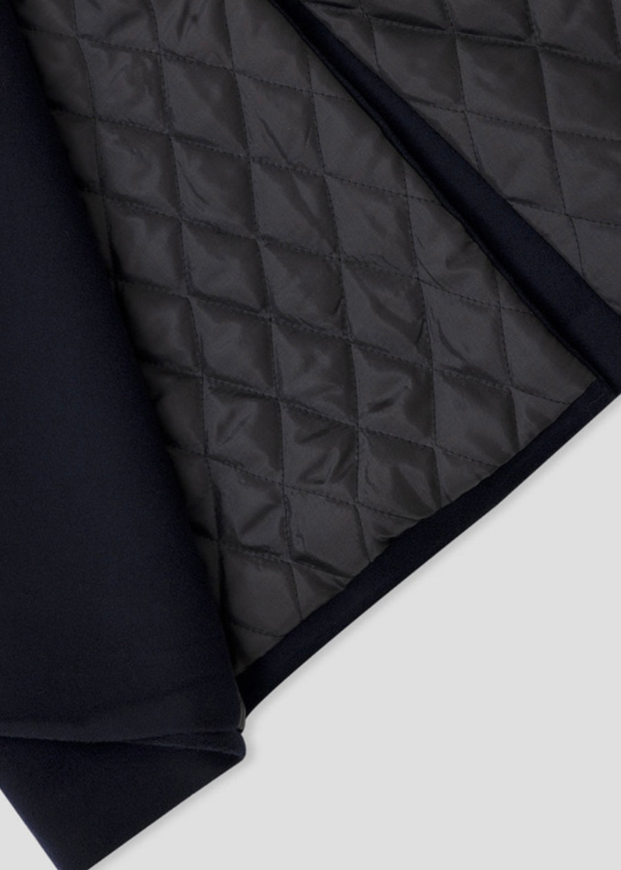 [LEHA] MARTA WOOL AND CASHMERE COCOON COAT -NAVY