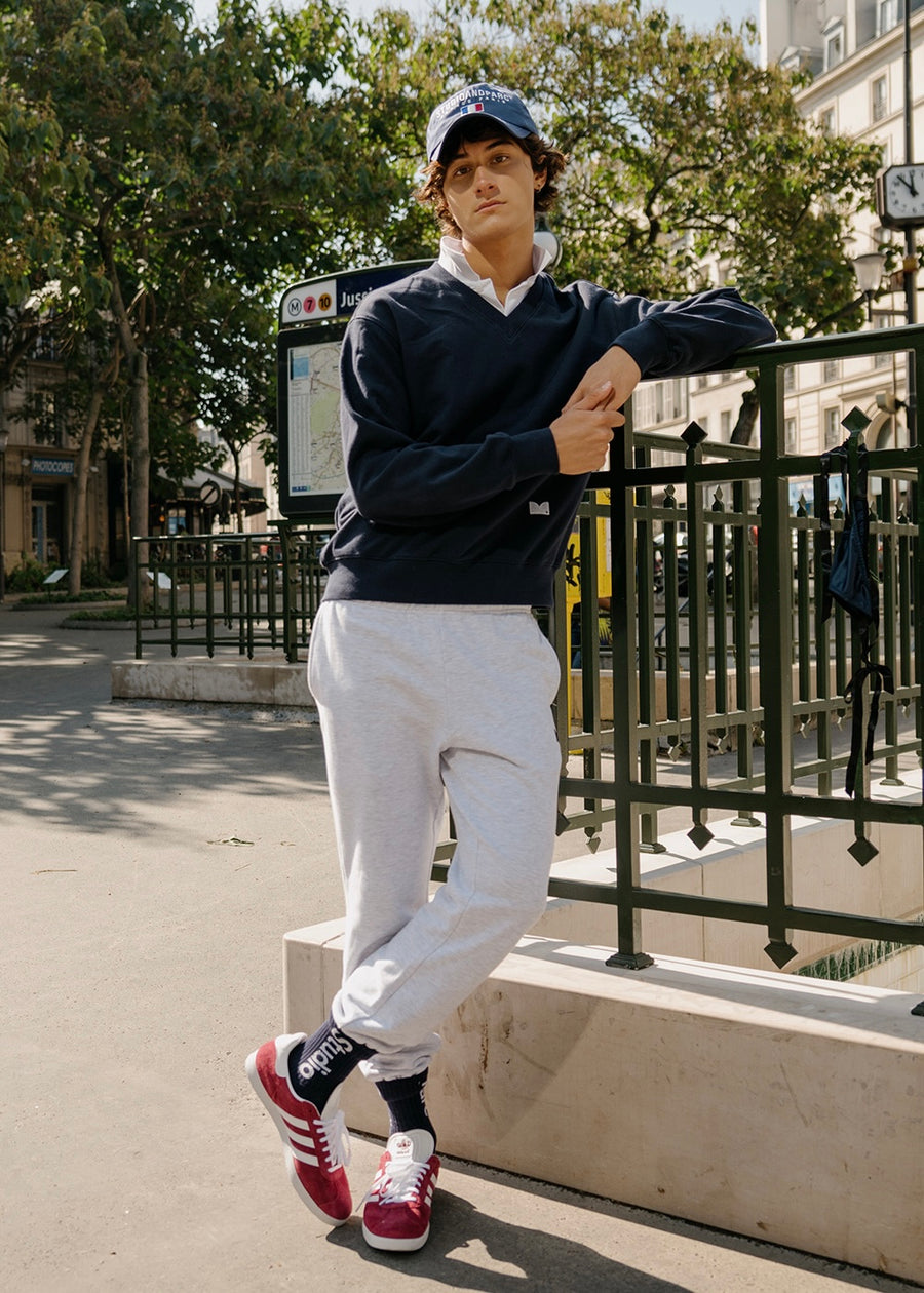 [STUDIO & PARC] Plantee Pants Jogger - Melange white