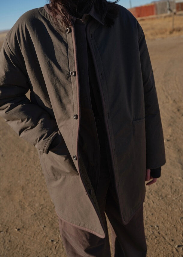 [MOIA] Reversible coat -Smoke brown