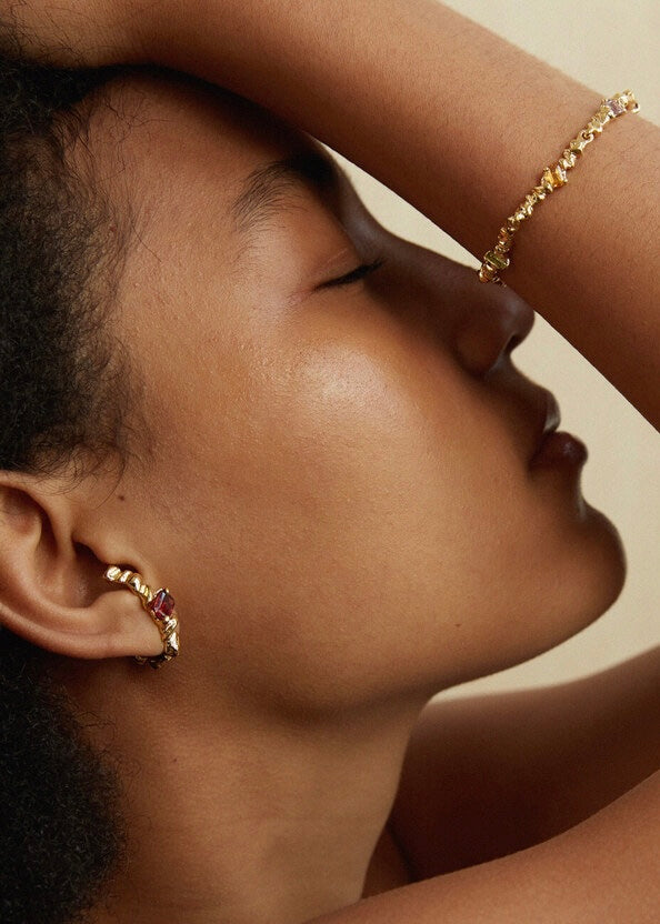 [ISABELLA ETOU] Crinkle Thin  Single Earring