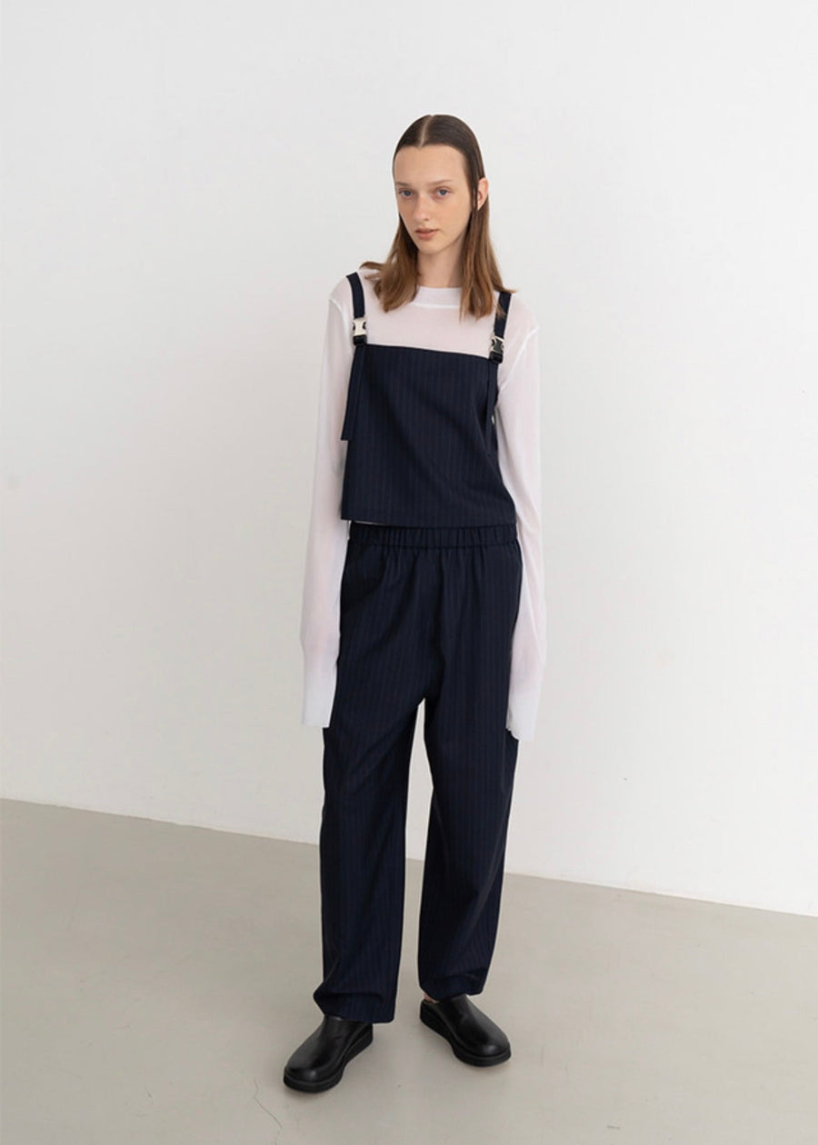 [Re-stock] Bastian pinstriped tapedre pants (Navy stripe)