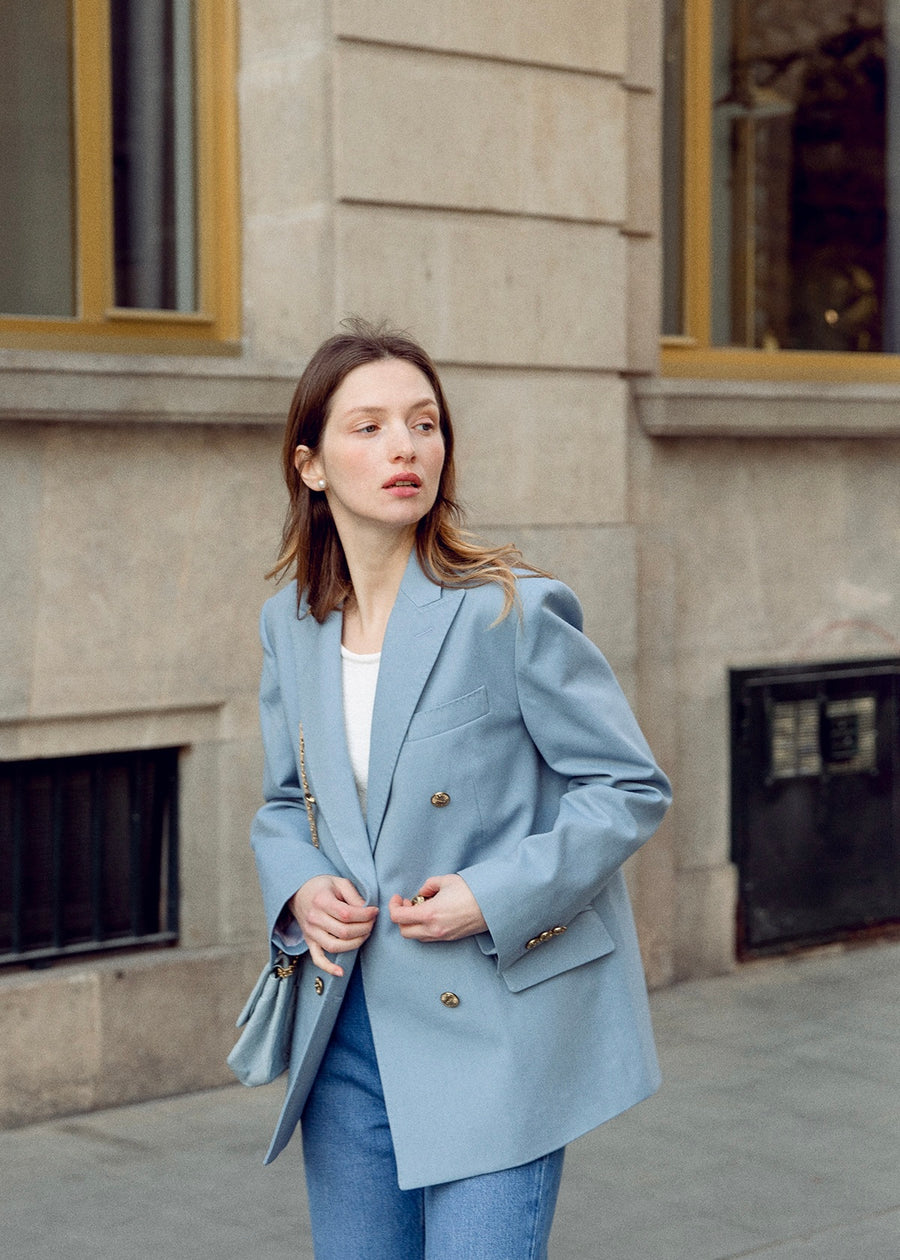 Numero 126: Saint Double Breasted Blazer (Seaside Blue)