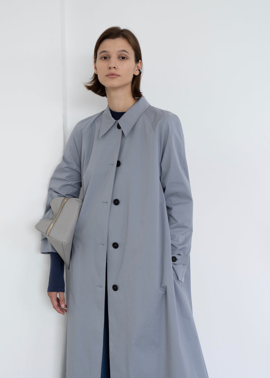 Belted Cotton Trench Coat | L E H A