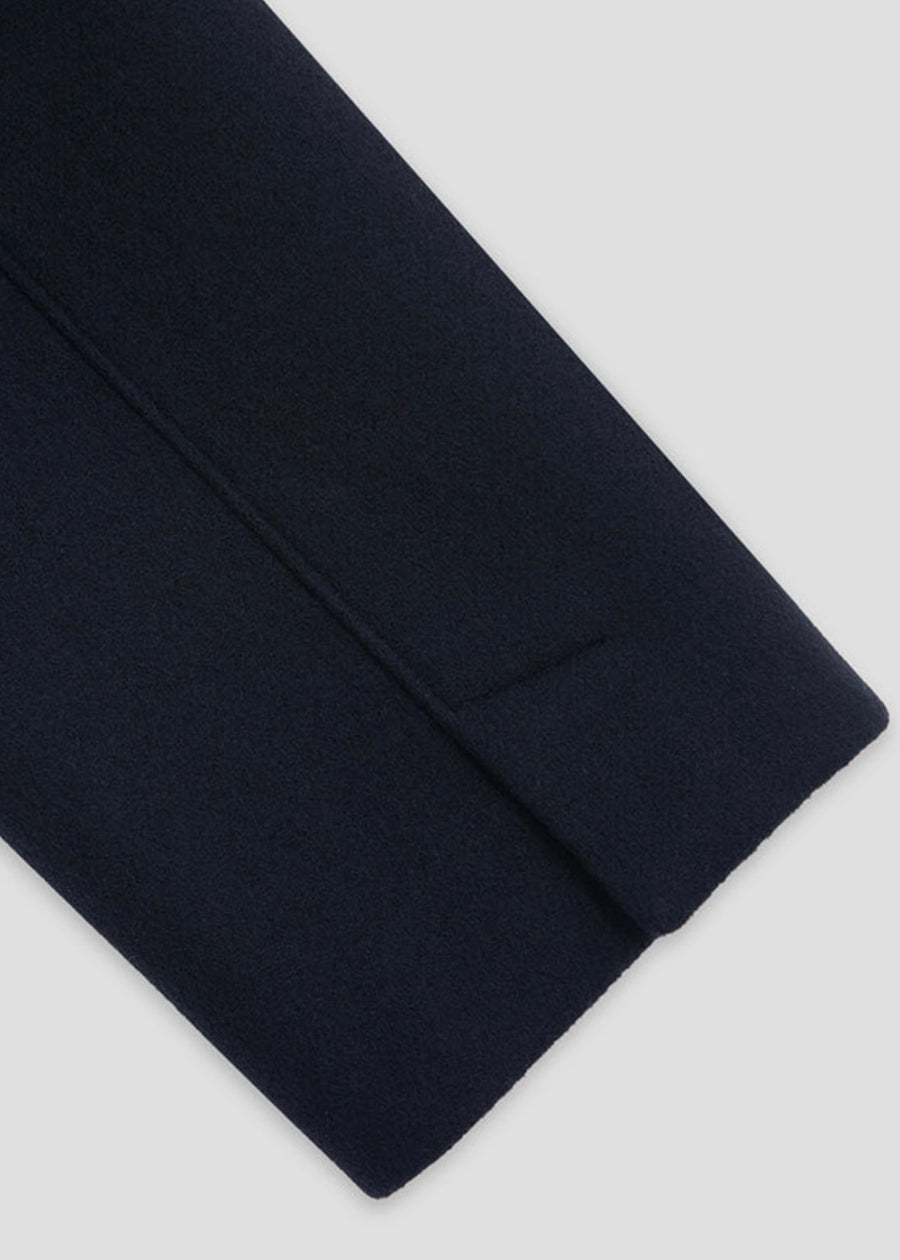[LEHA] SINGLE BREASTED WOOL AND CASHMERE JACKET -DARK NAVY