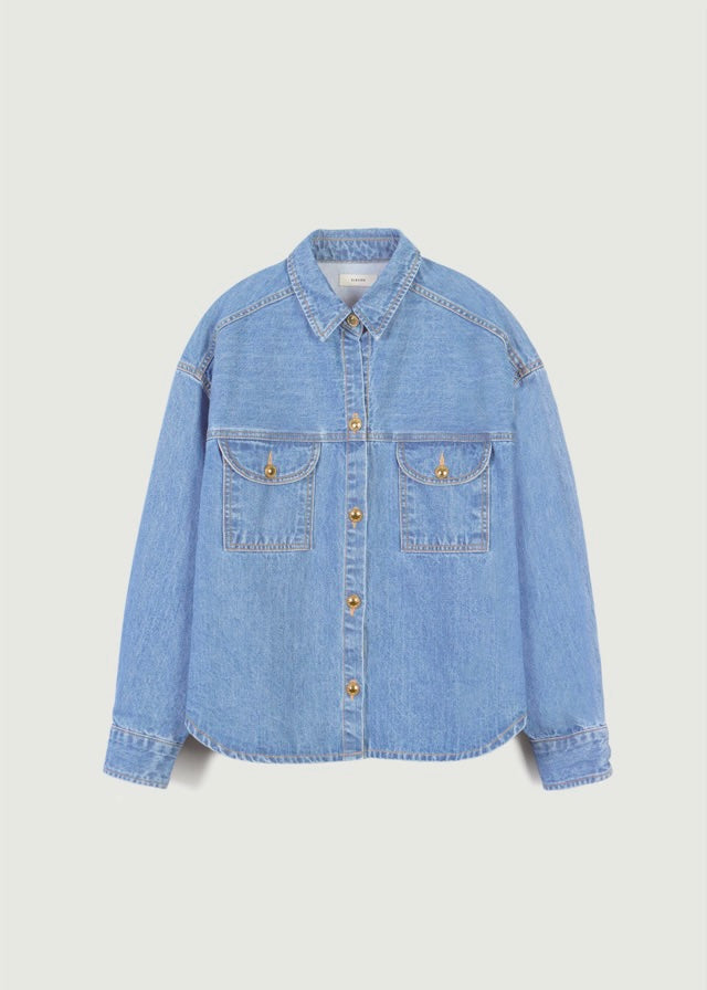 Magarette Denim Shirt (Light Blue)