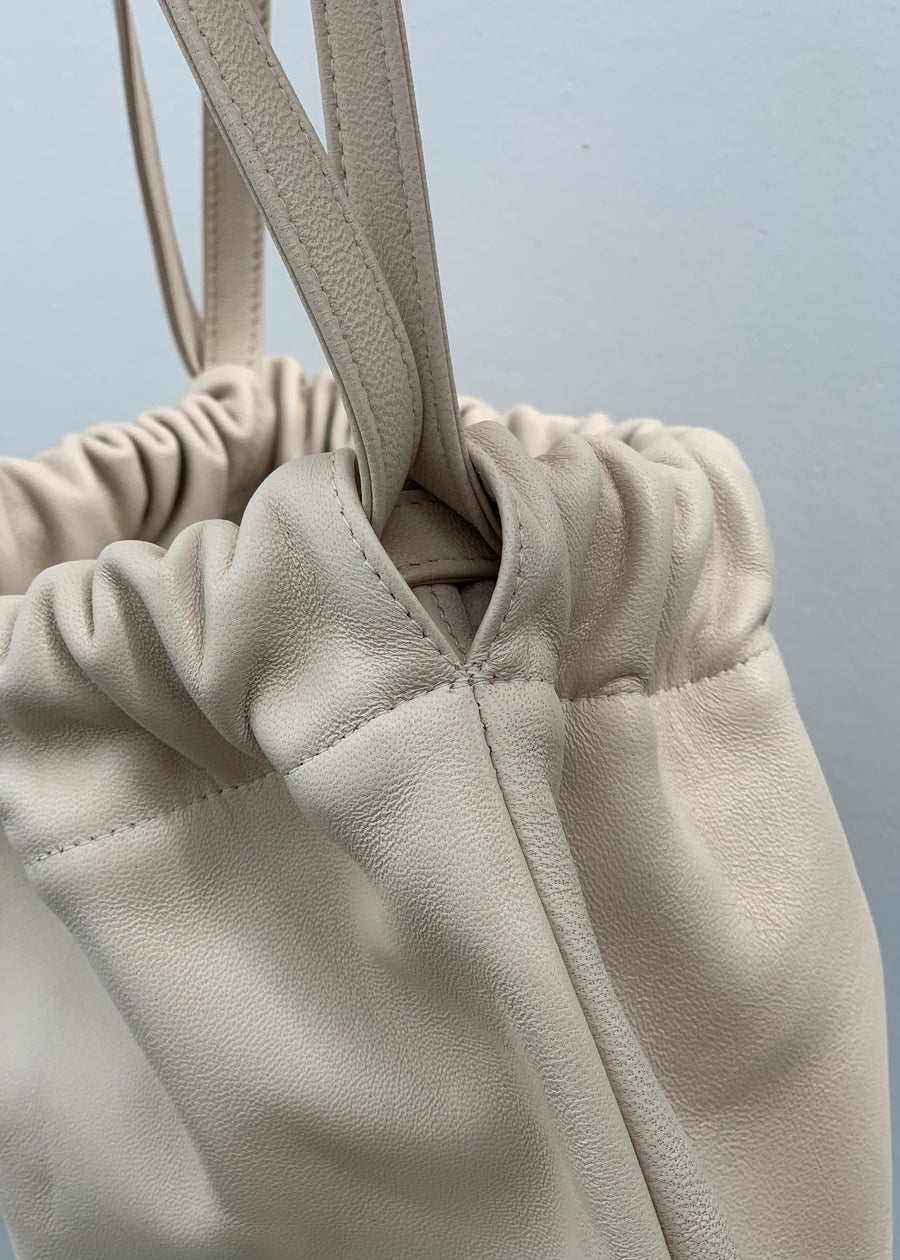 Sand Drawstring Clutch | LEHA