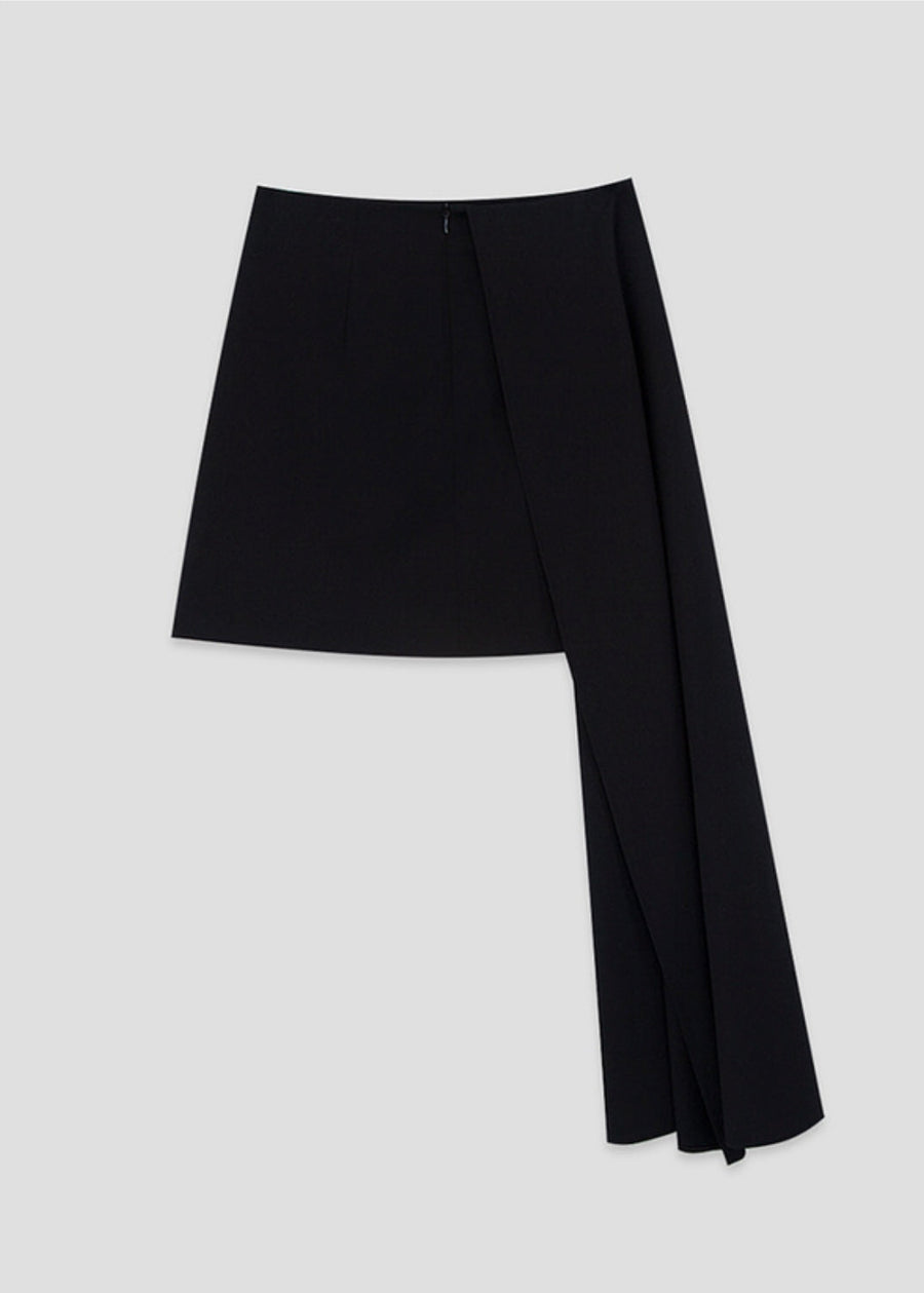 Martin draped detail skirt (Black)