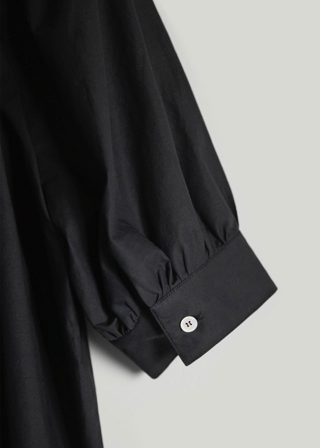 Gathered Tunic Blouse (Black)