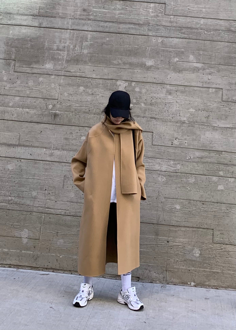 MAYFAIR WOOL COAT &  MUFFLER |  LEHA