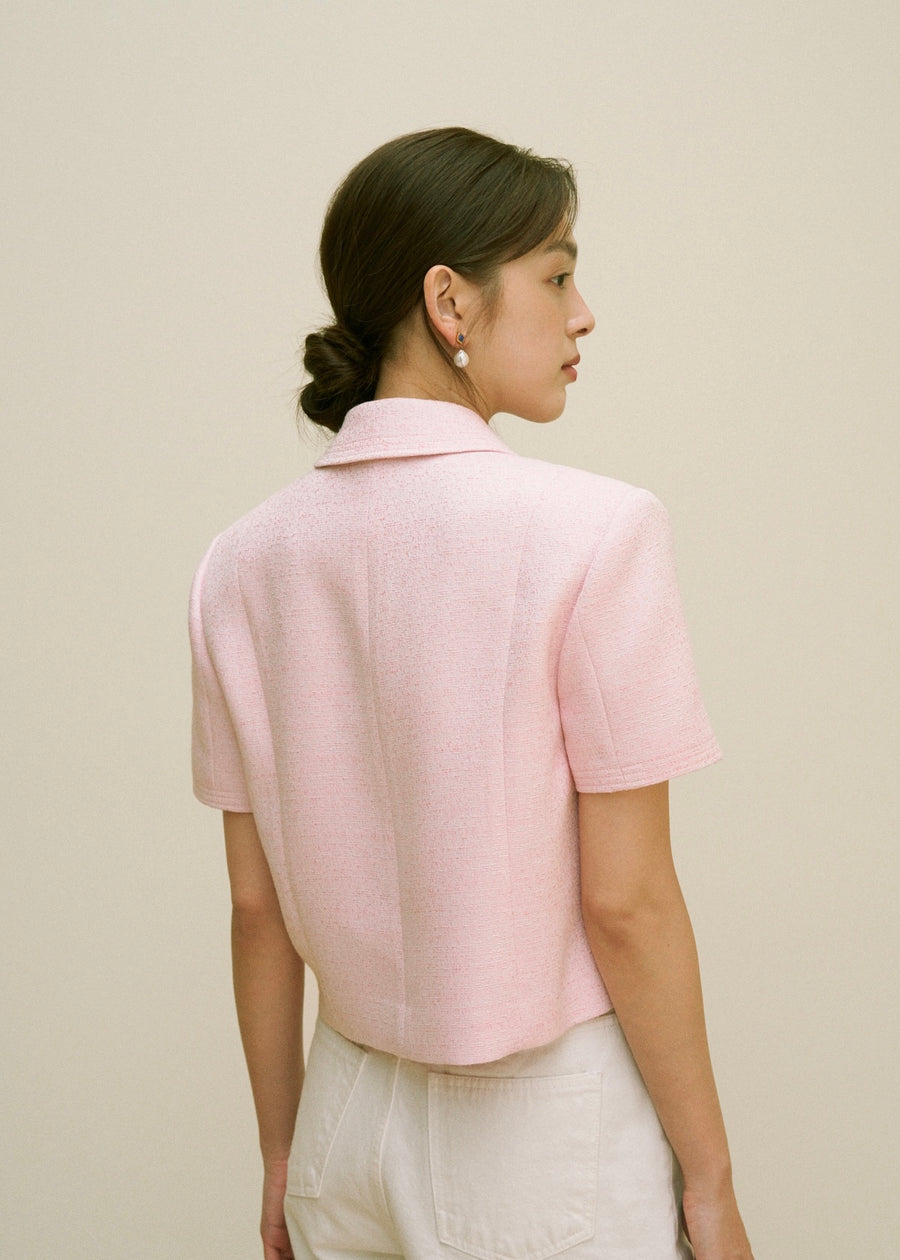 Numero 130: Diana Tweed Jacket  (Blossom Pink)