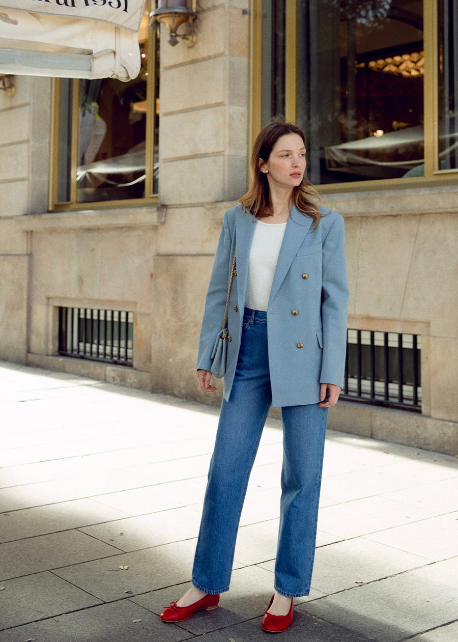 Numero 126: Saint Double Breasted Blazer (Seaside Blue)