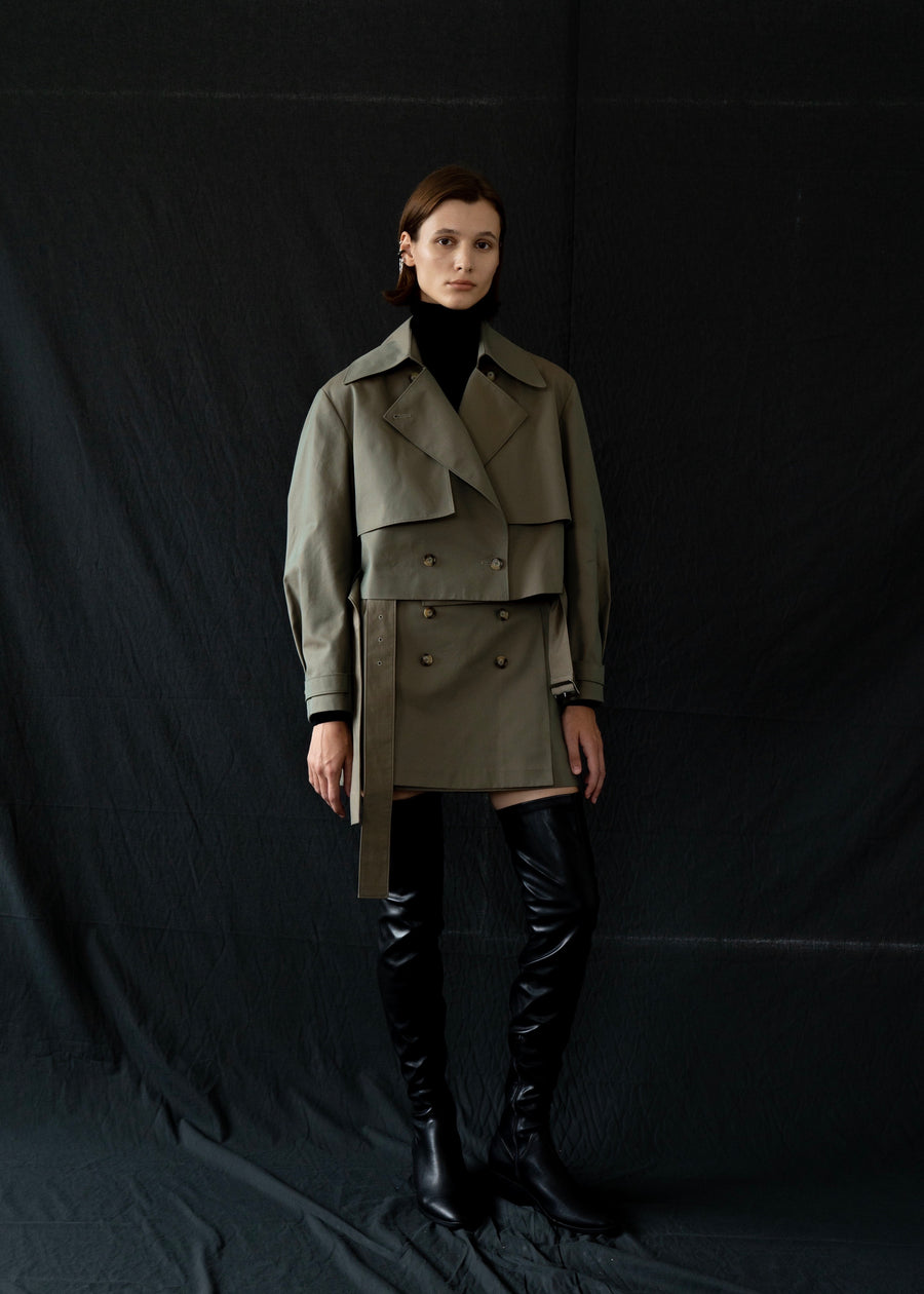 Jane Belted Cotton-gabardine Jacket | LEHA