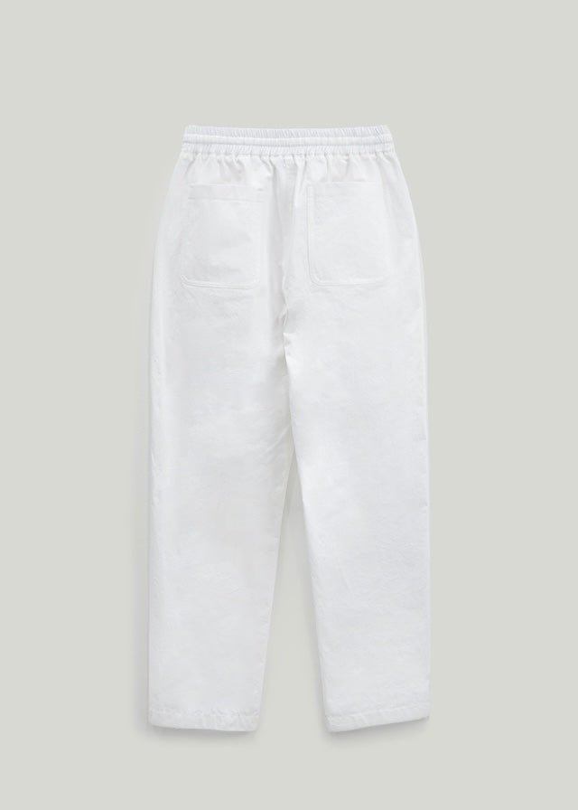 Drawstring Cotton Trousers (Cloud)