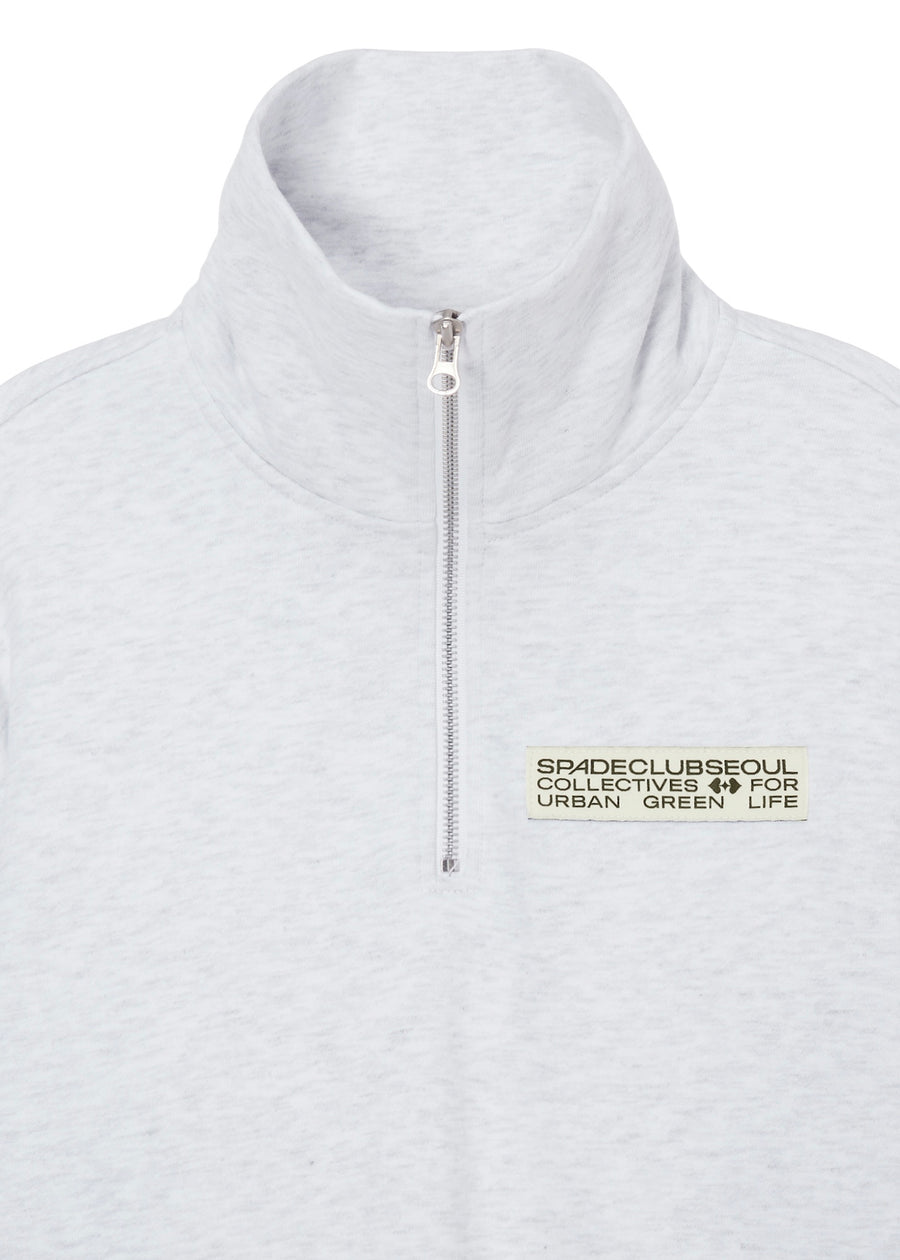 SCS Basic Label Half Zip-Up (Gray)