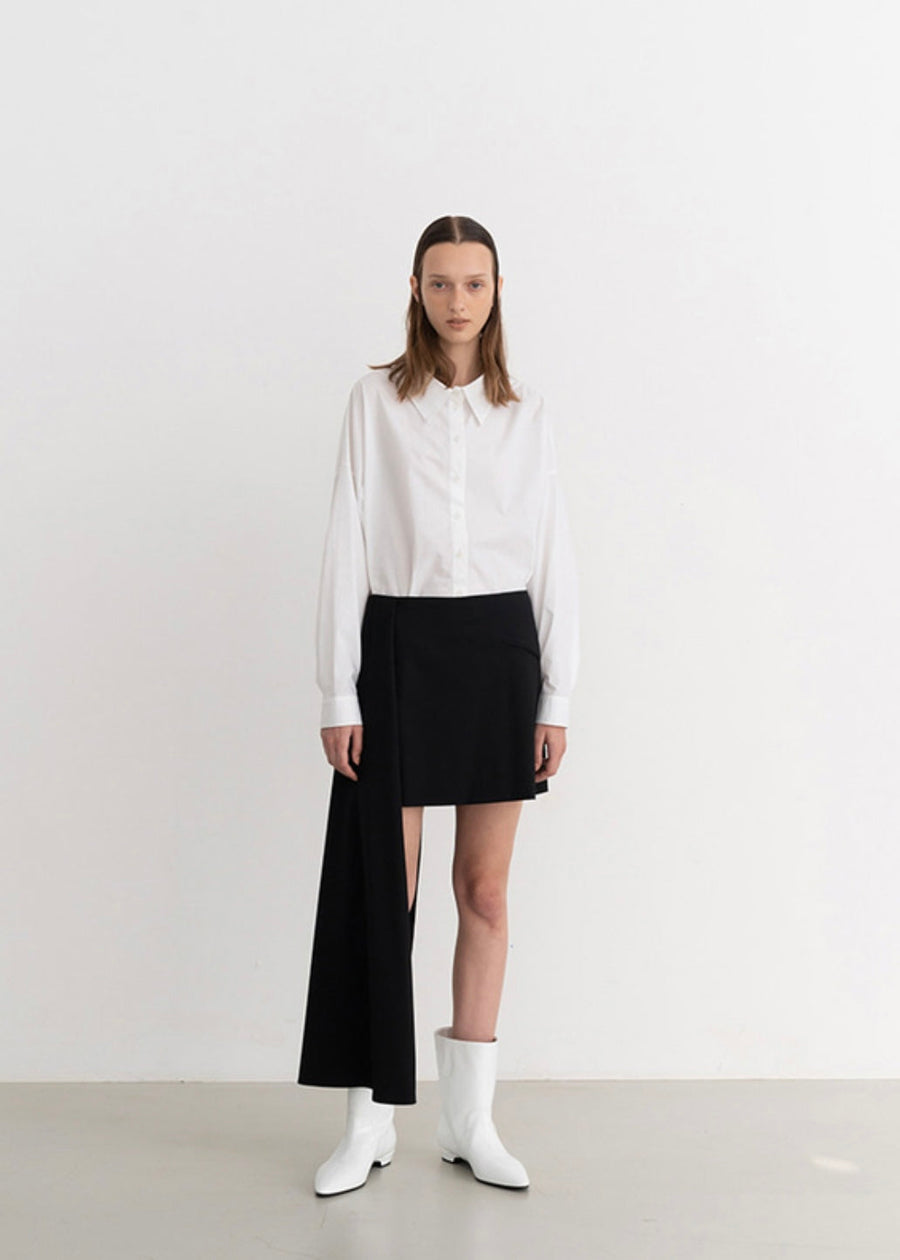 Martin draped detail skirt (Black)