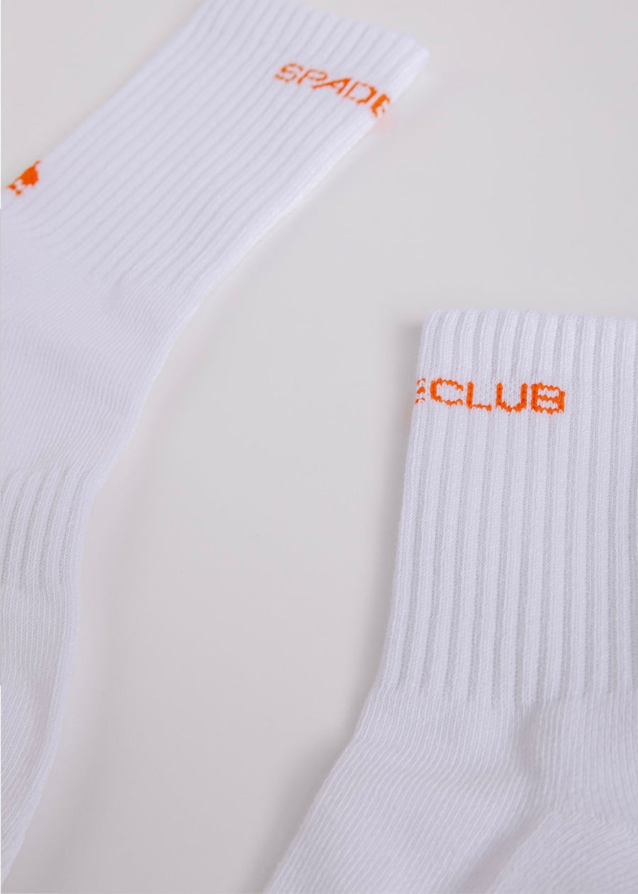 Basic Logo Socks (White/Orange)