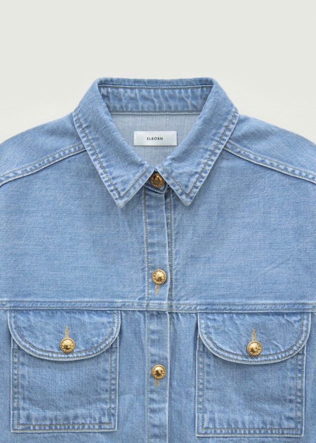 Magarette Denim Shirt (Light Blue)