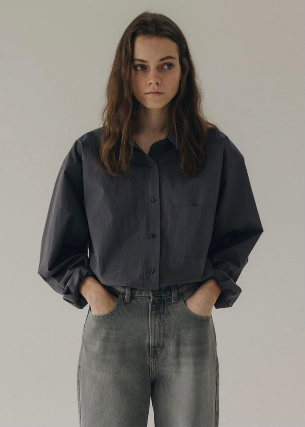 Box shirt (Grayish Blue)