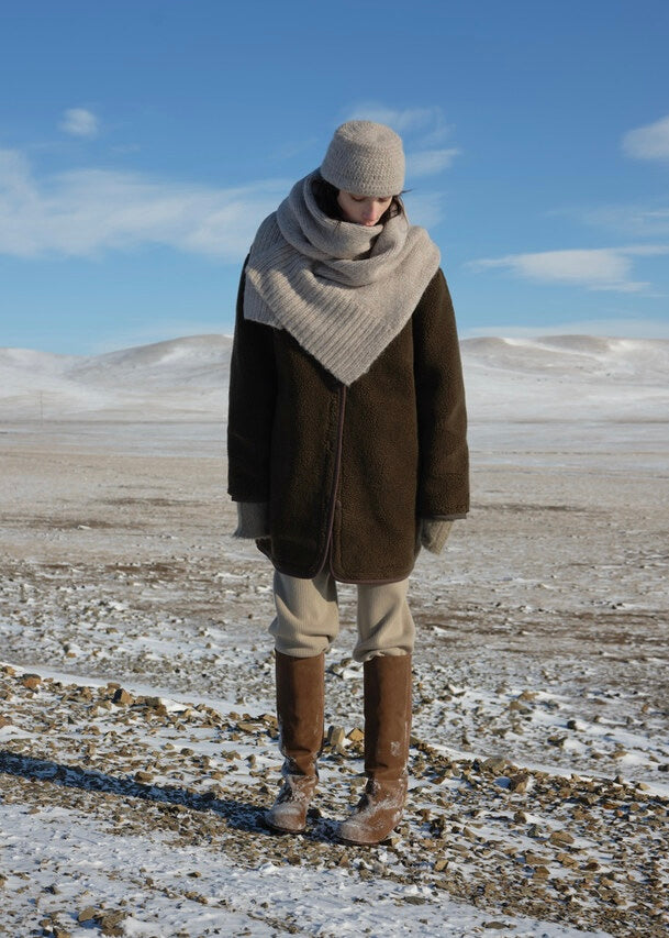 [MOIA] Reversible coat -Smoke brown