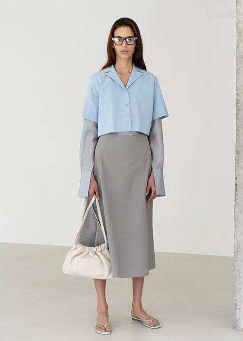Sand Drawstring Clutch | LEHA