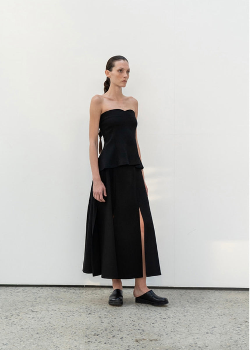 New chris wool skirt (Black)