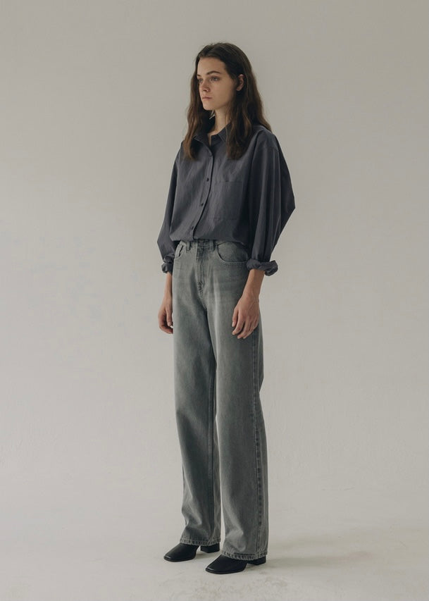 Box shirt (Grayish Blue)
